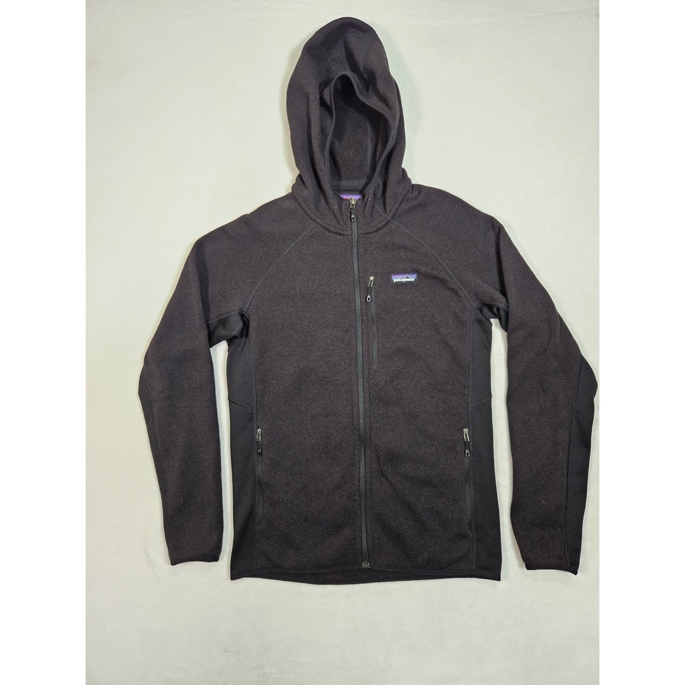 Patagonia Performance Better Sweater Hoody Mens Medium Black/Gray Full Zip 25960